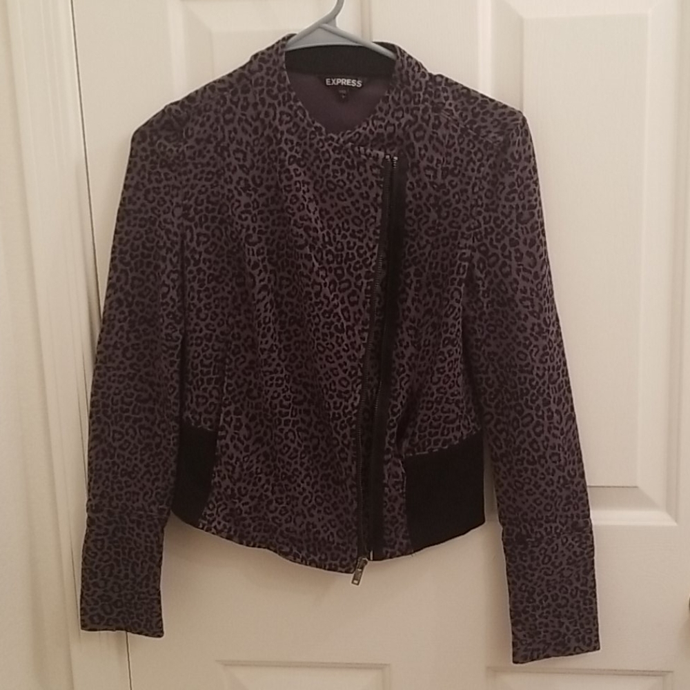 Express animal print jacket
